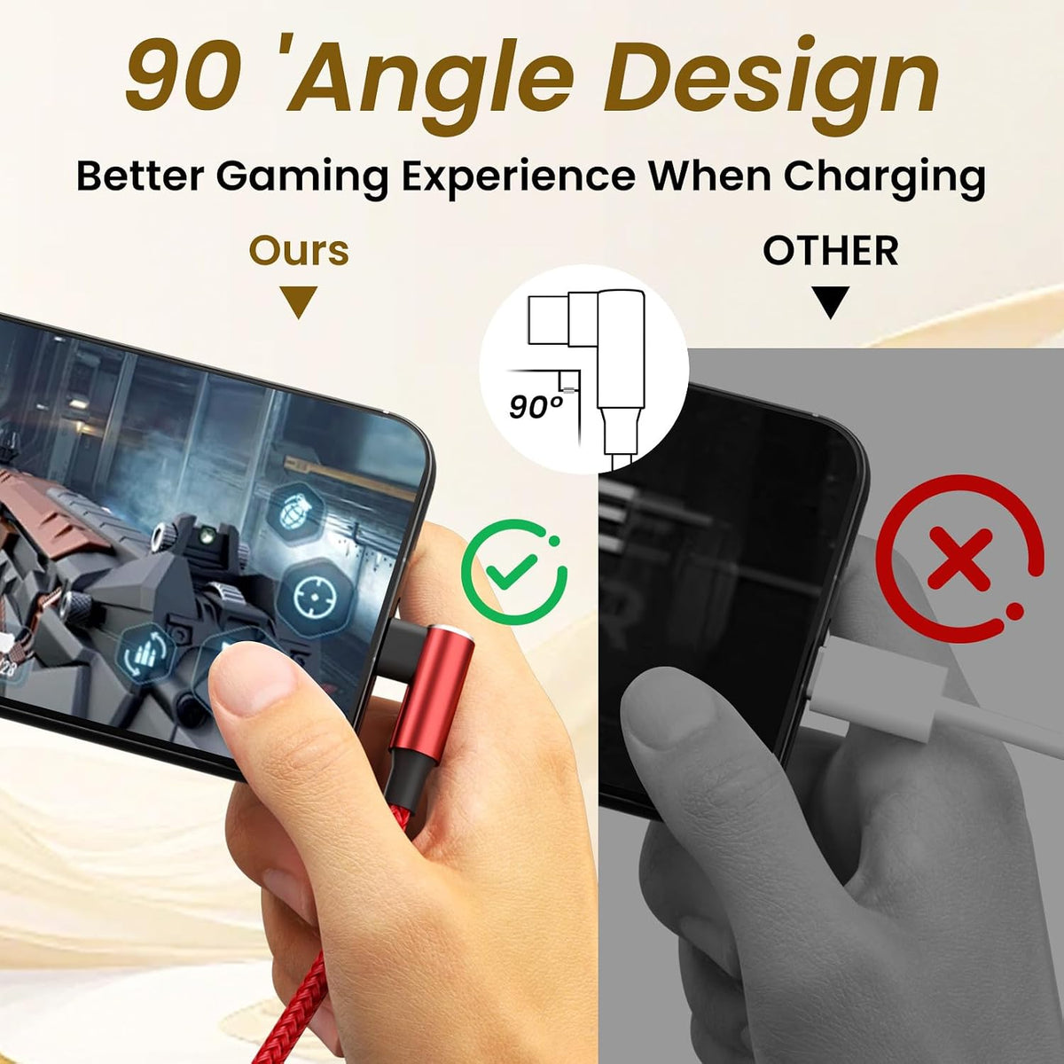 4 in 1 Multi Charging Cable, 5FT Charging Cords for Multiple Devices