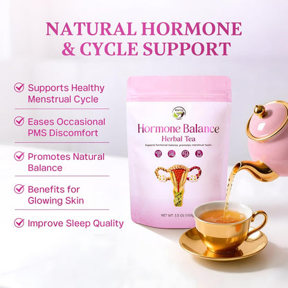 Vital Tea Hormone Balance Tea for Women, Natural Red Raspberry Leaf & Goji Berries Herbal Tea for Women Wellness, Cycle Support- Loose Leaf Tea