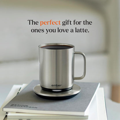 Ember Temperature Control Smart Mug 2, 14 Oz, App-Controlled Heated Coffee Mug with 80 Min Battery Life and Improved Design, Black