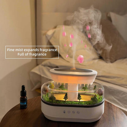 Raindrop 250ML Essential Oil Diffuser Aromatherapy Humidifier - Large Opening Tank, Natural White Noise, Colorful Lights, Fine Atomization, Quiet Operation for Bedroom/Living Room/Office