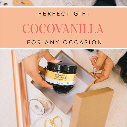 Organic Vanilla Coconut Body Scrub - USA Made Sugar Scrub