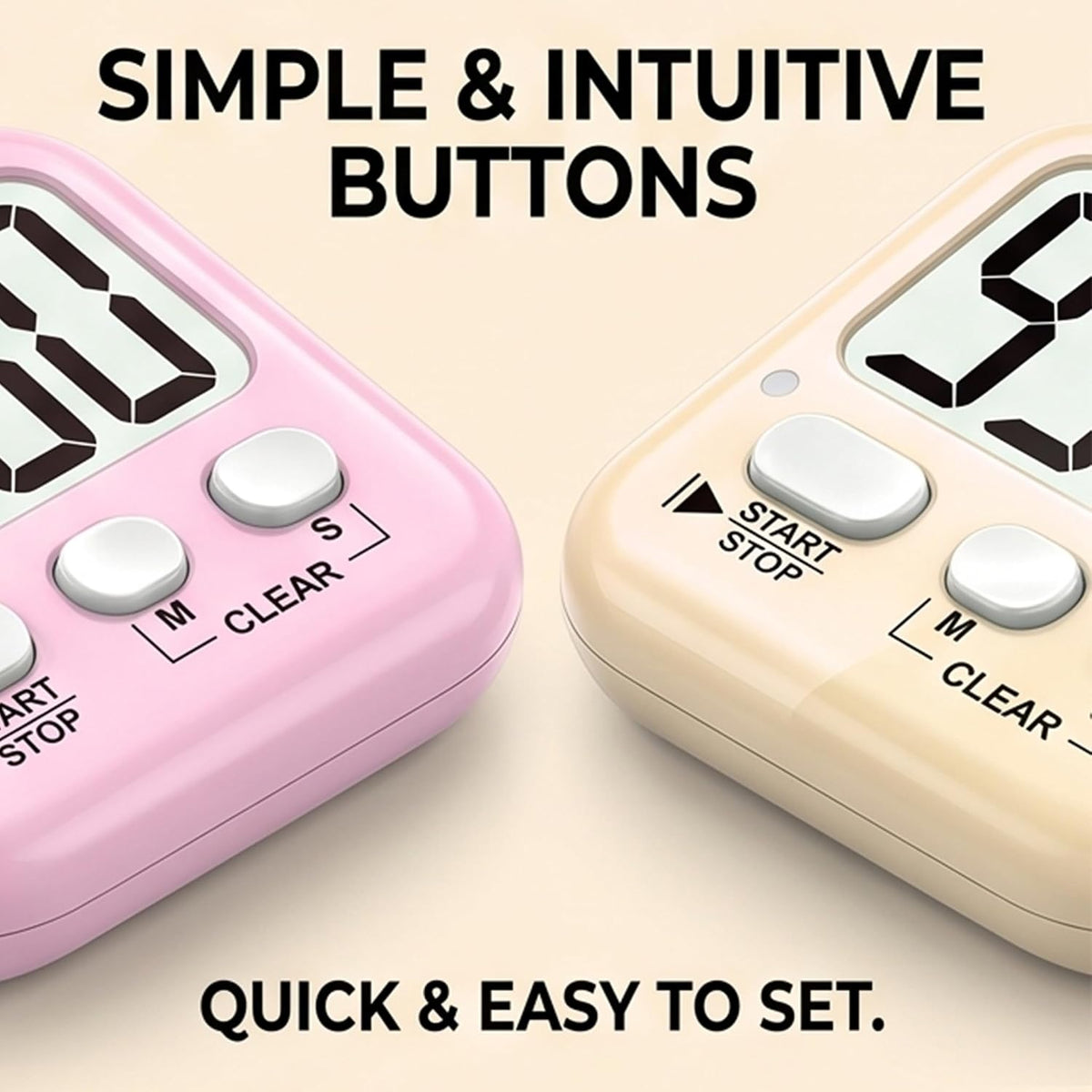 Antonki 2 Pack Digital Timer for Kids Classroom Kitchen Timers for Cooking