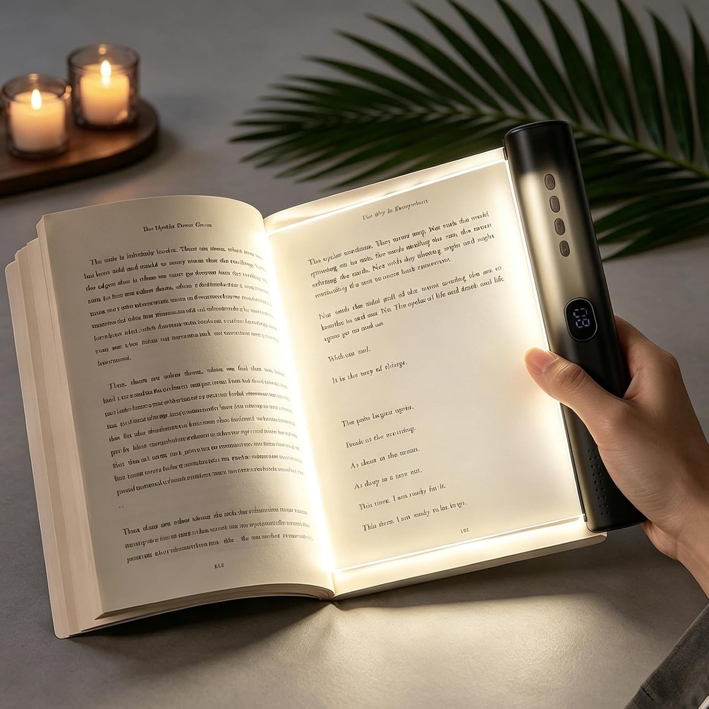LED Book Light Upgrade, 3 Color Temperatures & Stepless Dimming, USB Rechargeable Reading Light with Timer for Night Reading, Bookish Gifts for Book Lovers (Black)