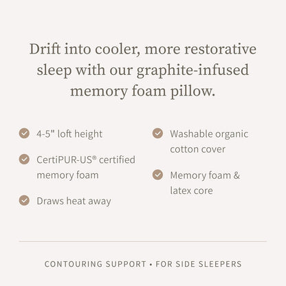 Saatva Cloud Memory Foam Pillow - Gel-Infused Shredded Memory Foam Fill - Standard Loft (4"-5") Contouring Pillow - for Any Sleep Position - 1 Pack, Queen (28"x16")