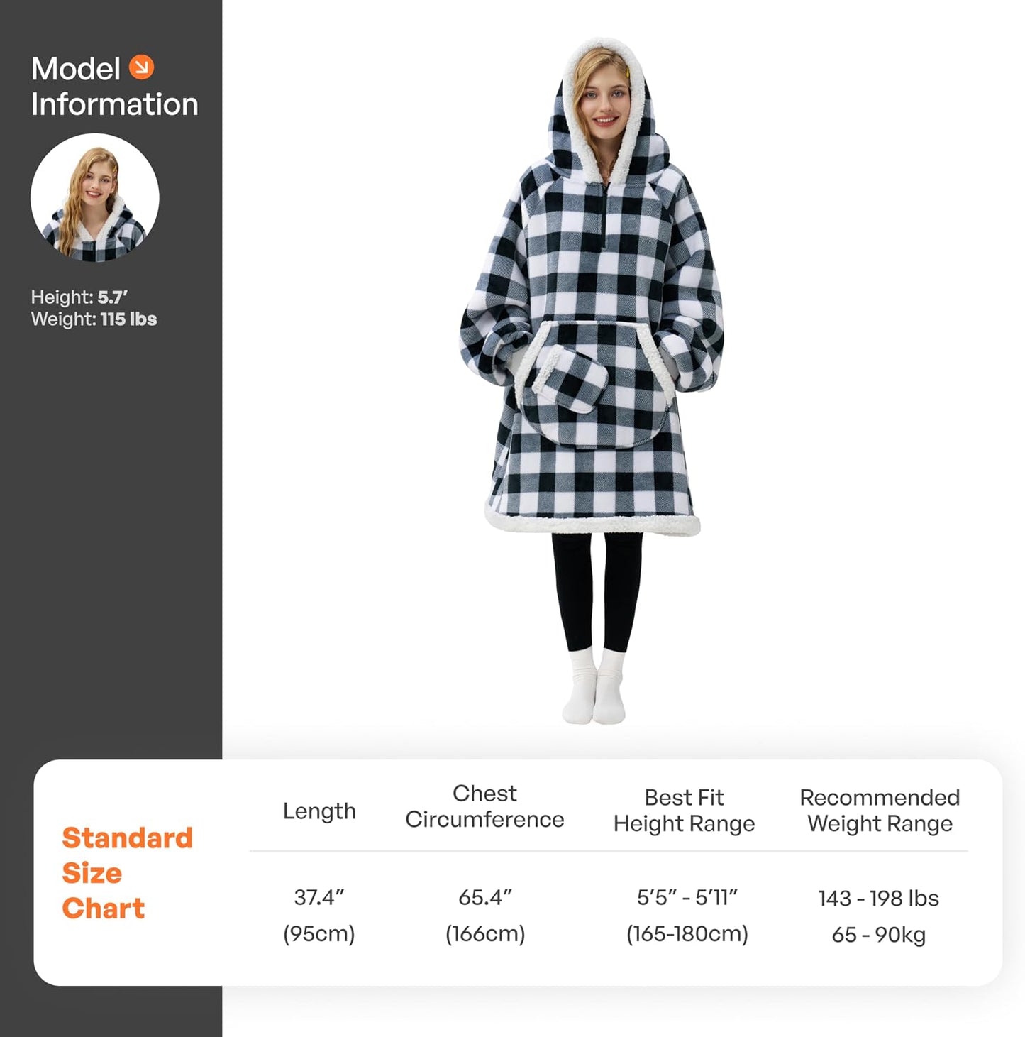 Giggling Getup Wearable Blanket Hoodie for Adults Gifts for Teen Girls Sister Women Sherpa Fleece Printed Hooded Blanket Sweatshirt Warm Cozy with Pocket & Sleeves Beige Cat