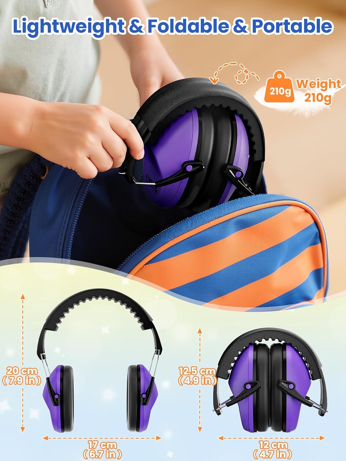 Dr.meter Ear Muffs for Noise Reduction: 27.4SNR Noise Cancelling Headphones for Kids Adults, EM100 Adjustable Hearing Protection Earmuffs for Monster Jam, Autism Sensory, Concerts, Fireworks