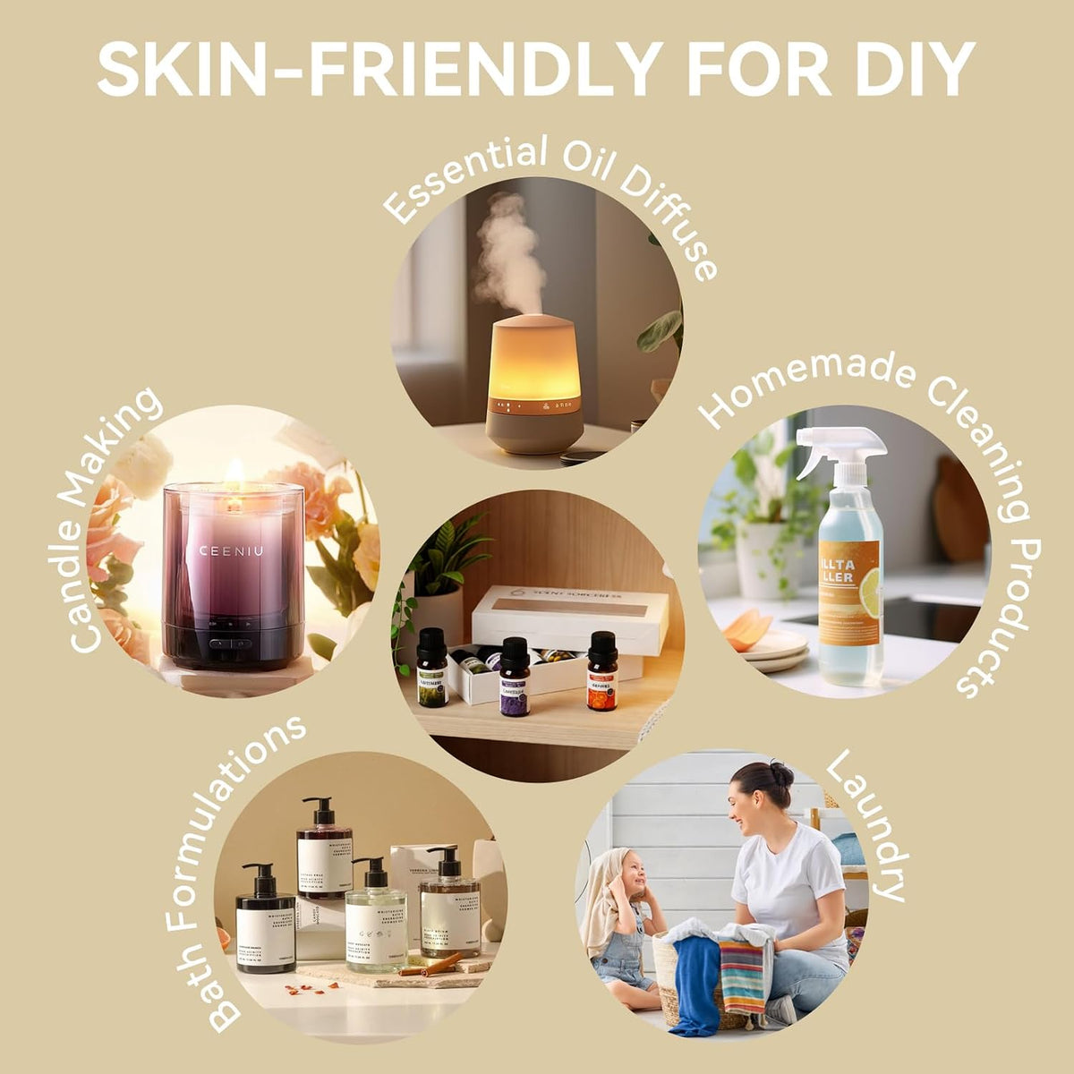 Essential Oils Sets - 6 Premium Fragrance Oils for Diffusers