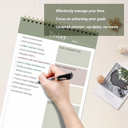 Weekly To Do List Notepad, Undated Planner with 52 Sheets (8.5''x11'') | Desk Accessories and Supplies, Women & Man, Home School & Work