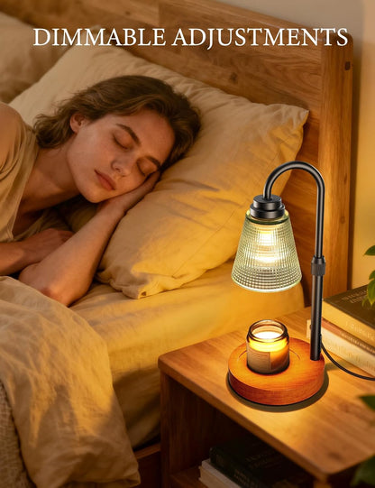 Candle Warmer Lamp with Timer Dimmable, Lamp Candle Warmer Birthday Gifts for Women, Black Adjustable Wax Melter Warmer for Jar Candles, House Warming Gift Home Decor