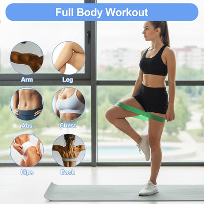 40 Pcs Resistance Bands Bulk, Loop Exercise Bands Set for Gym Members Sports Class Students Gift, 5 Pieces Each Set with Storage Bag, Fitness Bands for Outdoor Home Gym Yoga Pilates