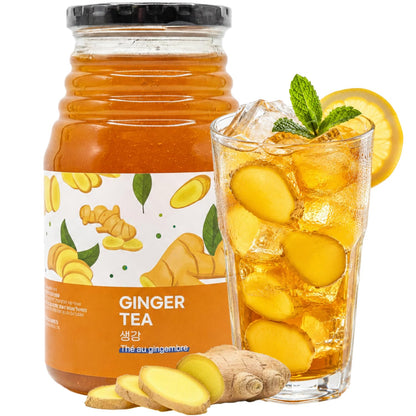 Korean Food Otea Ginger Tea Marmalade, Hot or Iced Drink Mix, 35.2oz Jar