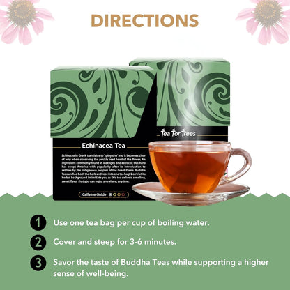 Buddha Teas Organic Echinacea Tea - Herbal Tea, Caffeine Free