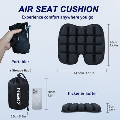 Travel Cushion for Airplane,Portable&Adjustable Air Seat Cushion,Inflatable Cushion for Travel,Coccyx Tailbone Pain Relief Chair Pad