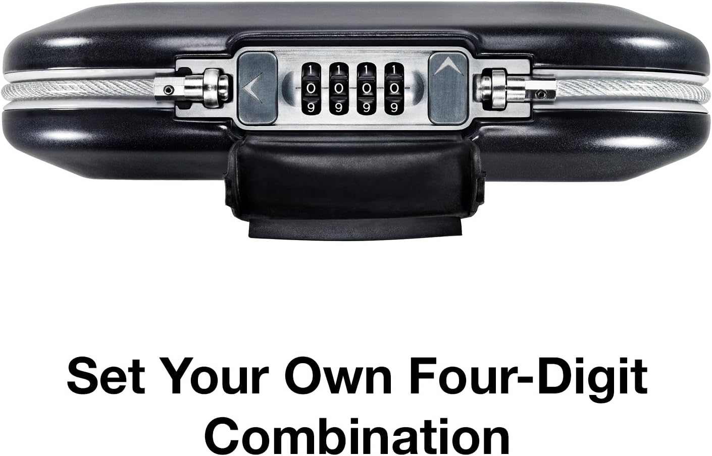 Master Lock Small Travel Safe with Cable, Gray Combination Lock Box, 5900D