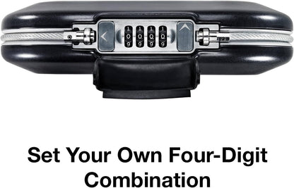 Master Lock Small Travel Safe with Cable, Gray Combination Lock Box, 5900D
