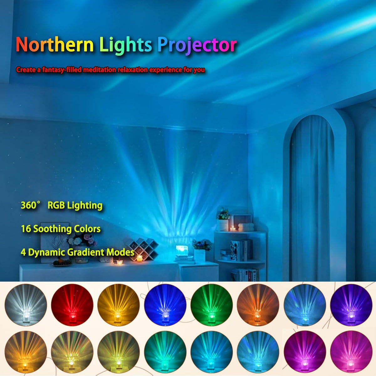 Ocean Wave Projector Light, Water Ripple Mood Lighting Ambient Room Decor