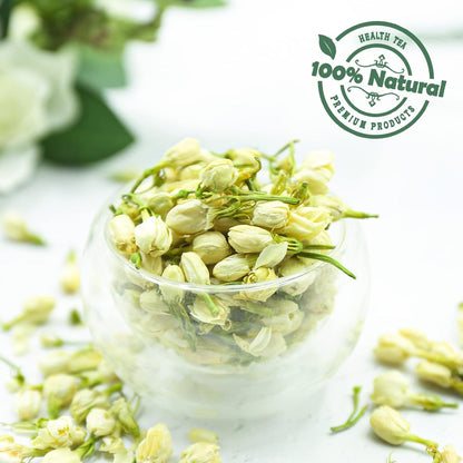 Jarteela - Jasmine Flowers Dried, 3.53oz/100g, Edible Jasmine Flowers