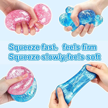 Square Squishy Squeeze Fidget Toys: Stress Relief Toys for Men Super Soft Slow Rising Cube - Sensory Desk Toys for Office Stress, Anxiety Relief & Focus - Cool Birthday Party Favors for Teens & Adults