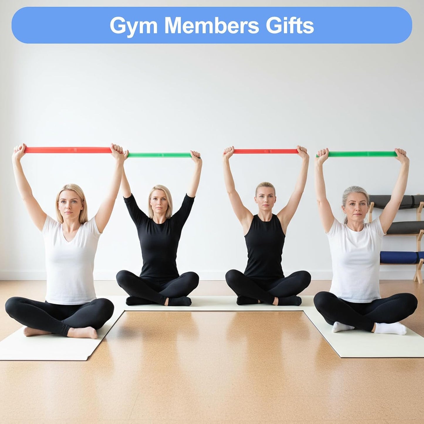 40 Pcs Resistance Bands Bulk, Loop Exercise Bands Set for Gym Members Sports Class Students Gift, 5 Pieces Each Set with Storage Bag, Fitness Bands for Outdoor Home Gym Yoga Pilates