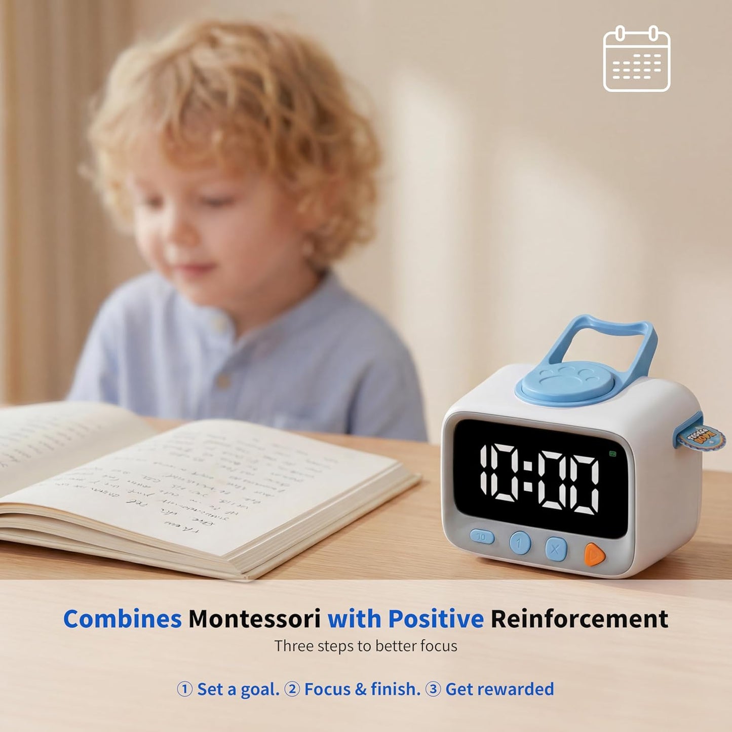 Sticker Timer Visual Countdown Timer with 200 Medal Reward Stickers for Kids Rewards, Rechargeable Digital Timer for ADHD Focus, Classroom & Homeschool Tool