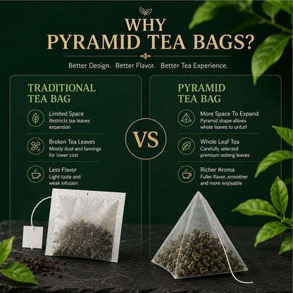 Niceen Oolong Tea Bags, 4g*30 Tea Bags, Selected Whole Leaf Oolong Tea, Smooth Aroma, Low Astringency, Daily Tea Ritual, Hot and Cold Brew, Vegan, Non-GMO (30 Pcs 1 Bags)