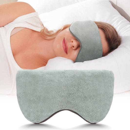Mr. Sandman Weighted Eye Mask for Sleeping, Blackout Mask, 0.5 lbs, Grey