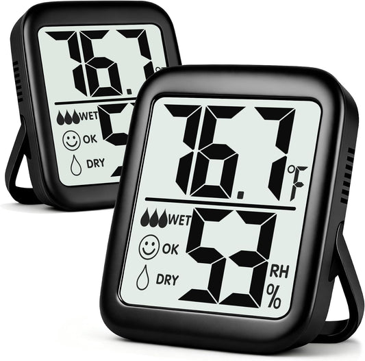 Antonki 2 Pack Room Thermometer Indoor Hygrometer