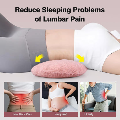 COMFYTHERA Lumbar Support Pillow for Sleeping Memory Foam Lumbar Support Cushion for Lower Back Pain Relief, Back Support Bed Pillow Waist Support (Dark Blue, Large)