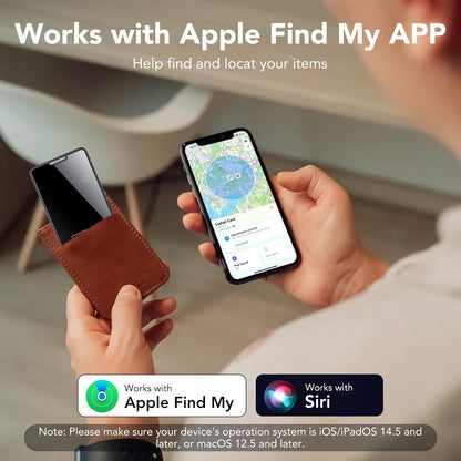 0.09in Slim Wallet Tracker Card for Apple iOS Find My App