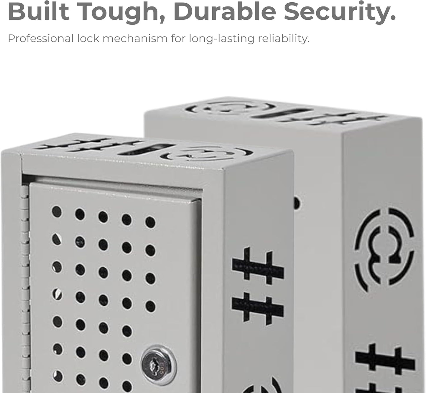 Steel Keyed Lock Box Storage Cabinet for Office & Classroom