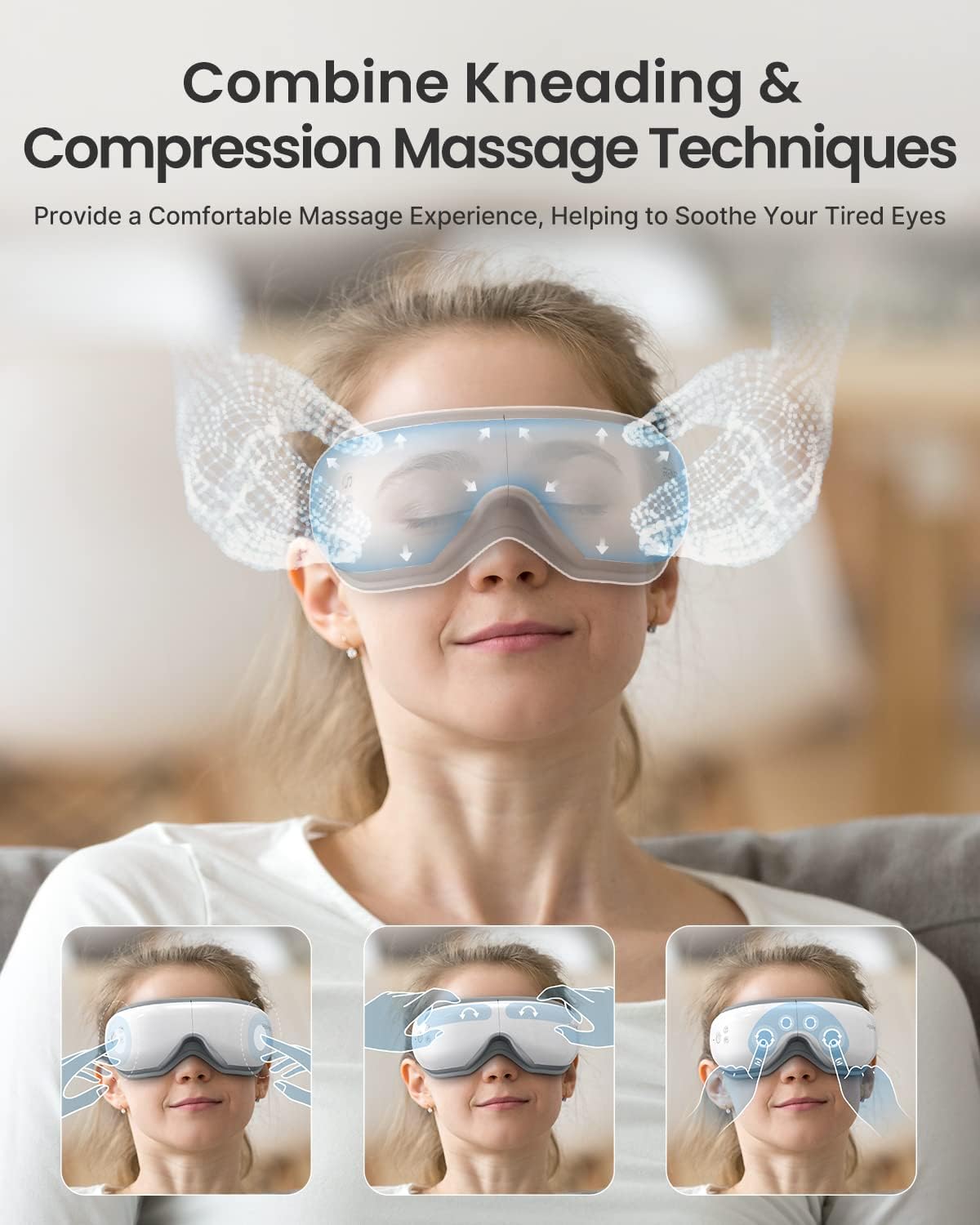 RENPHO Eyeris 1 Eye Massager with Heat, FSA Eligible HSA, Heated Eye Mask for Head Tension, Eye Strain & Screen Fatigue, Birthday Gifts for Men and Women