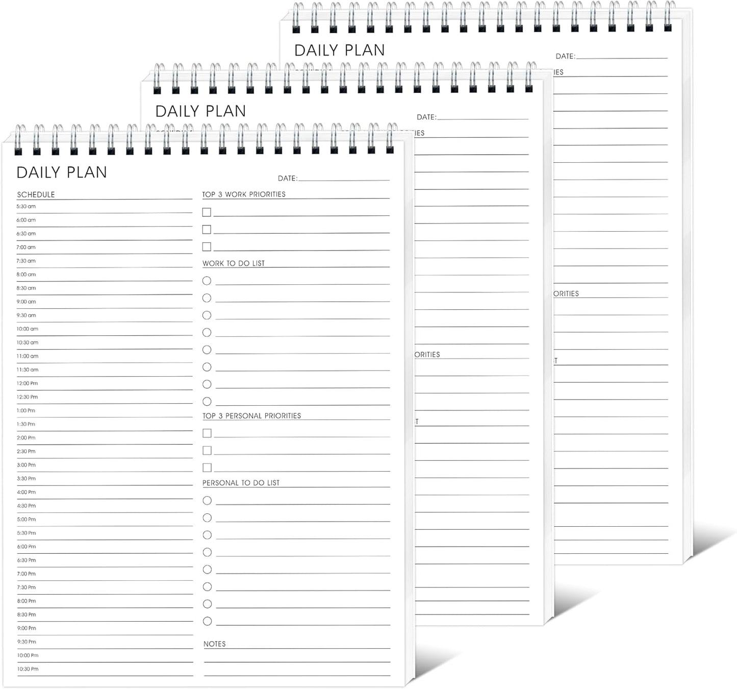 Weekly Planner Notepad,Spiral To Do List Undated Planning Pad, Weekly Organizer for Students, Weekly Agenda for Work & Daily Life, 52 Sheets, 6.5 x 9.8 in (Green)