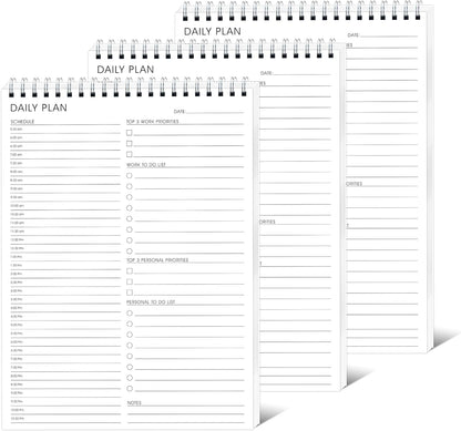 Weekly Planner Notepad,Spiral To Do List Undated Planning Pad, Weekly Organizer for Students, Weekly Agenda for Work & Daily Life, 52 Sheets, 6.5 x 9.8 in (Green)