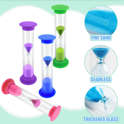 Shindel 2 Minute Sand Timer, 12PCS Hourglass Timers for Brushing Teeth, Teachers Classroom, Game and Productivity Tool