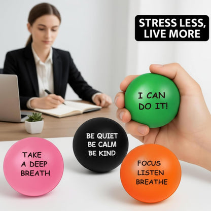 Ceenna 4 Pcs Motivational Balls for Adults Anxiety Relief, Black