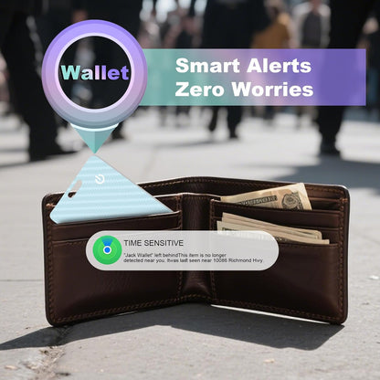 Wallet Tracker Card, Slim Rechargeable Bluetooth Item Locator, Smart Finder Compatible with Apple Find My for Wallet, Luggage, Passport, IP68 Waterproof (iOS Only) (Carbon Fiber Black)