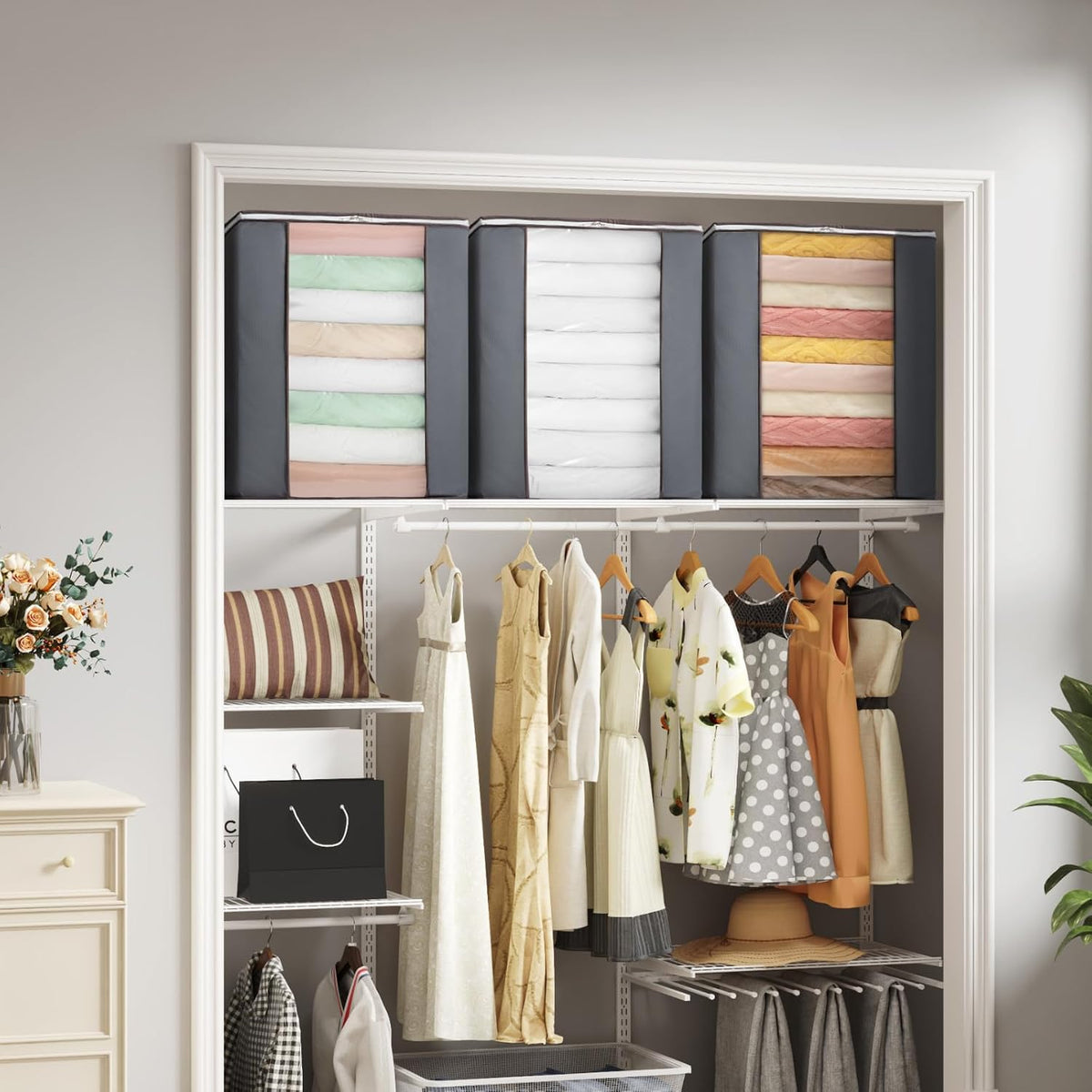 Lifewit 120L Extra Large Clothes Storage, Blanket Storage Bags
