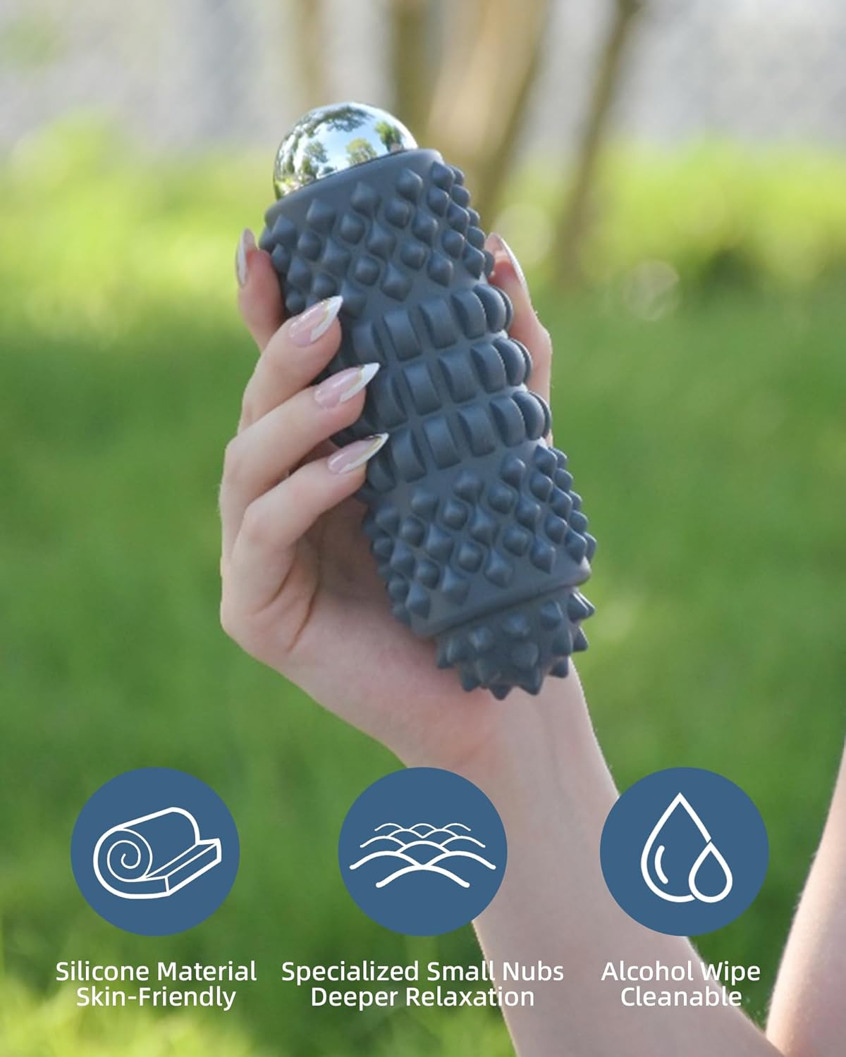 NHO Vibrating Massage Ball, Vibrating Foam Roller for Muscle Pain Relief, 4-Speed Myofascial Release Ball for Trigger Point Therapy, Deep Tissue Foot for Plantar Fasciitis, Neck, Shoulder