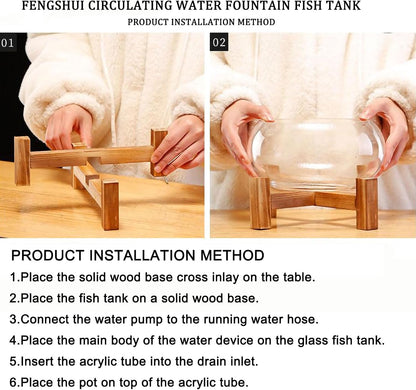 Small Tabletop Water Fountain, Tabletop Fountain Indoor Waterfall Fish Tank