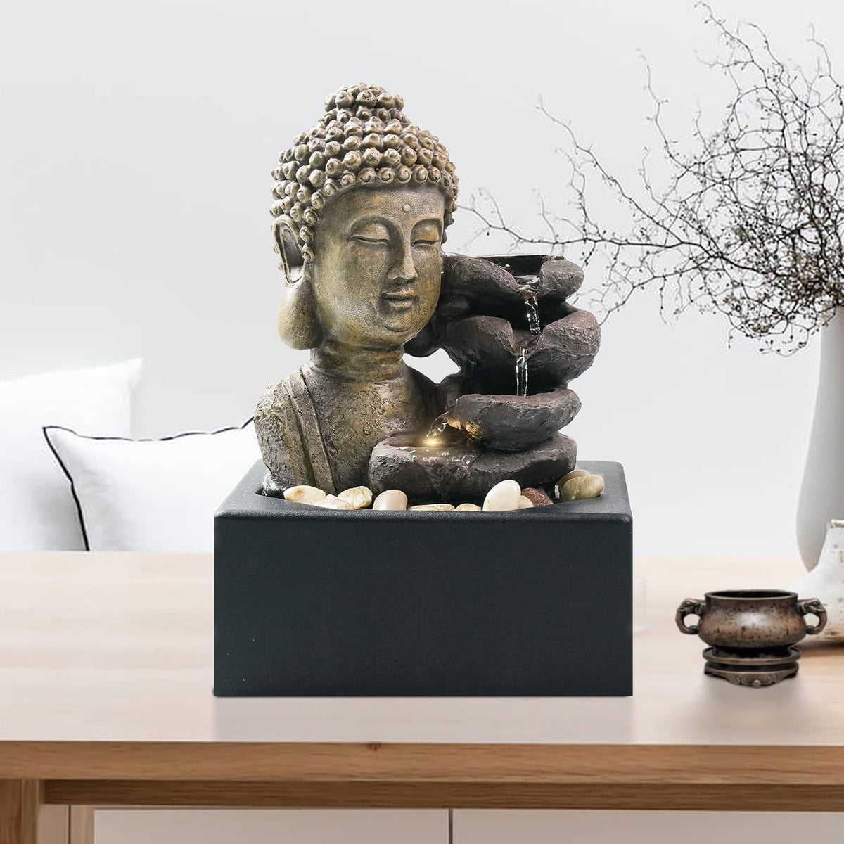 Ferrisland Resin LED Indoor Water Fountains