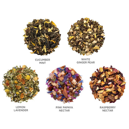 Tea Forte Tea Sampler, 10 Pyramid Infuser Bags, Premium Tea Gift Set