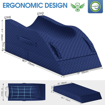 TranquilRelax Leg Elevation Pillows for After Surgery, Wedge Pillow, Grey