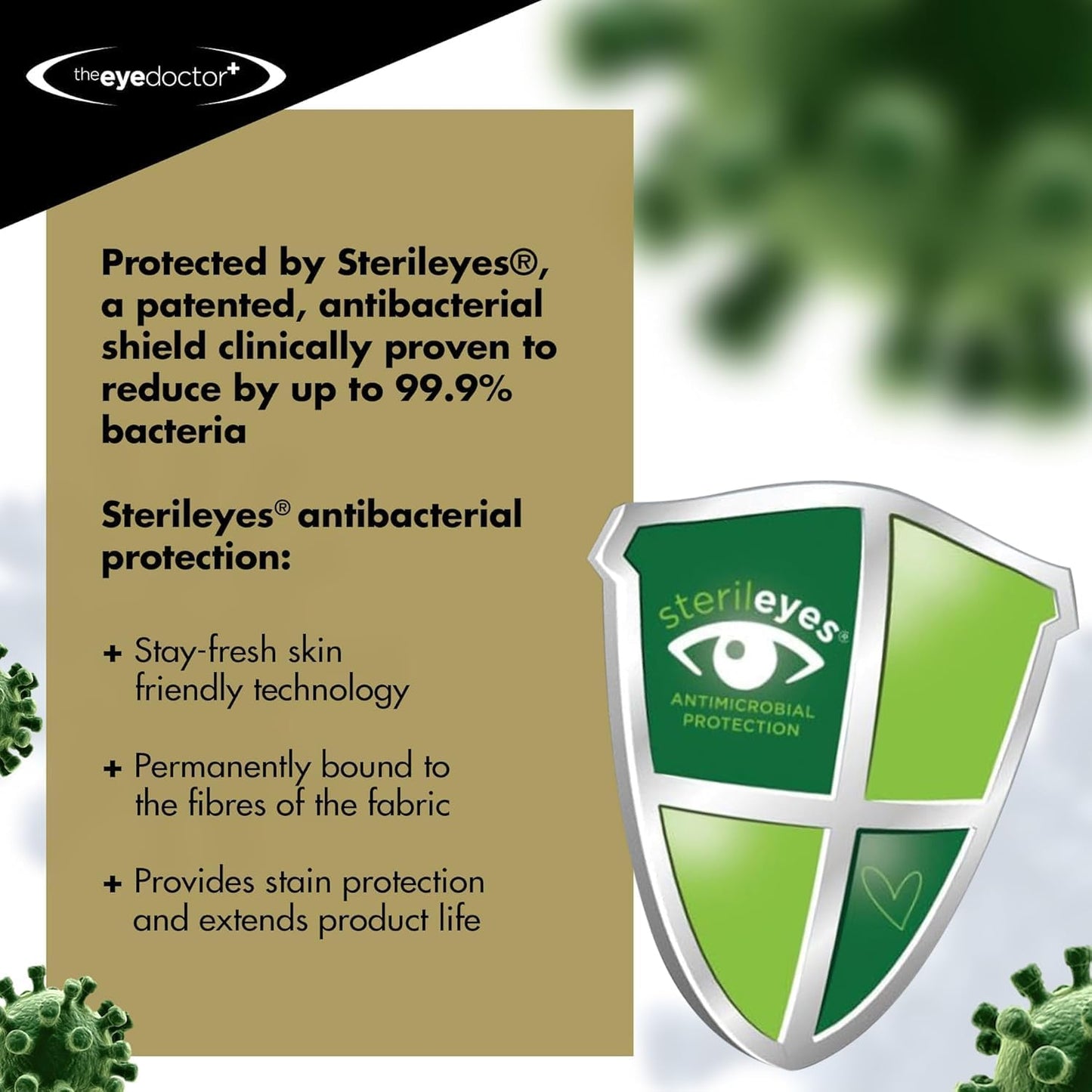 The Eye Doctor Featuring Sterileyes - Antibacterial Hot Eye Compress for Dry Eye, Blepharitis and MGD with a Removable Cover. Cold Compress, Includes 6 Eyelid Wipes