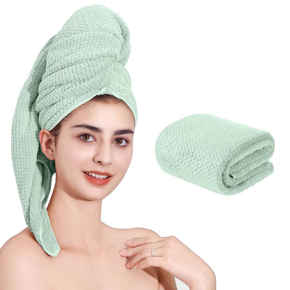 Microfiber Hair Towel Quick Dry Hair Towel Hair Drying Towels Suitable for All Kinds of Hair Ultra Absorbent Long and Thick Hair 20X40inch Lotus Root Pink (1pcs)