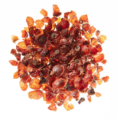 Rose Hips Seedless Cut & Sifted, by Herb Co, Rosa Canina, From Chile, Kosher, for Herbal Tea Blends & Potpourri, 1 lb