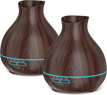 Aromatherapy Essential Oil Diffuser, 550ml Ultrasonic Fragrant Oil Large Room Humidifier, Diffusers for Home with Timer and Waterless Auto-Off, 7 Color LED Lights,Cool Mist Humidifiers