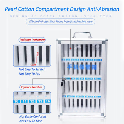 Wall Mounted Mobile Phone Locker Secure 48 Slots for Phones Ideal Storage Solution for Restaurants Schools & Offices Nized Charging Station for Devices,12 Slots