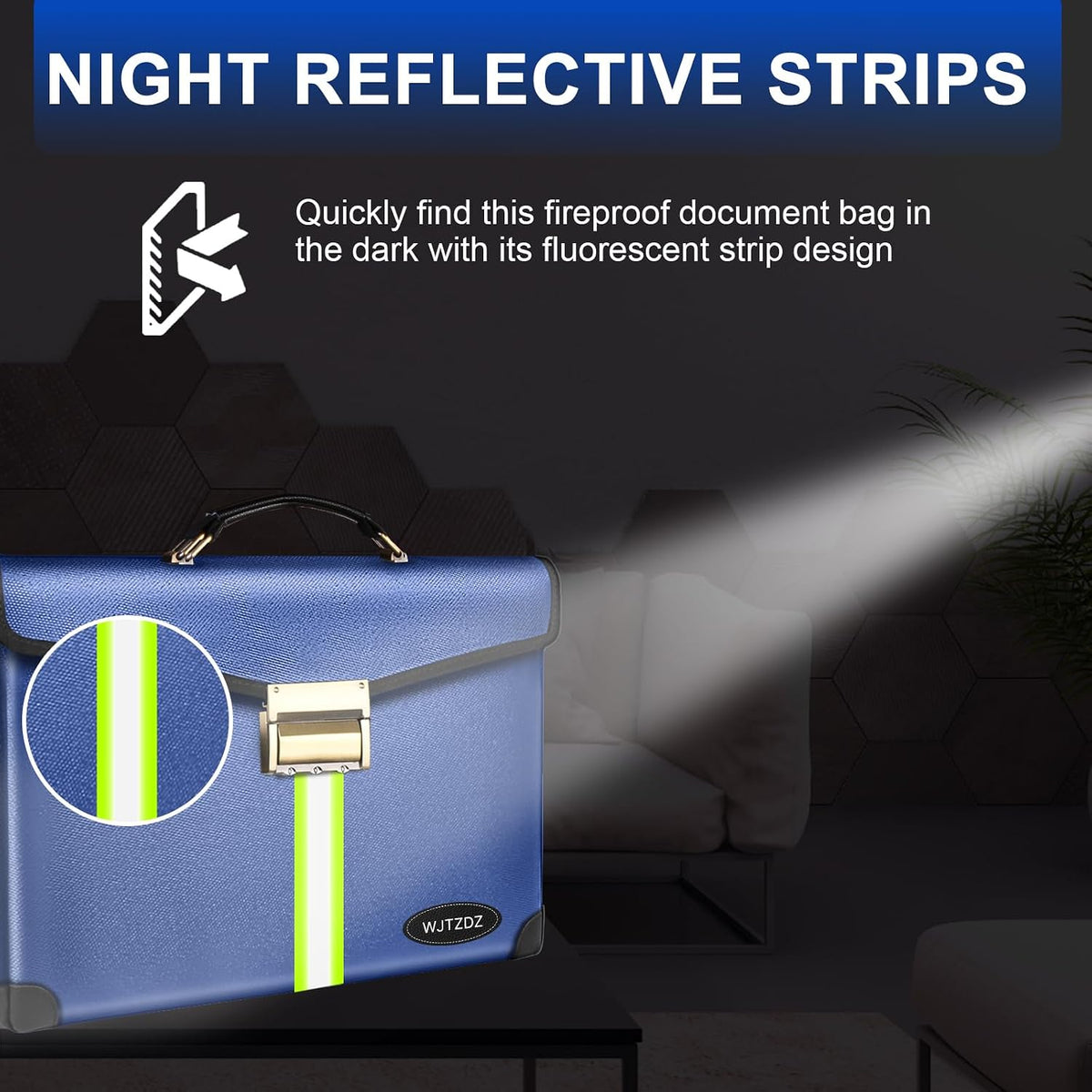 Upgraded Fireproof Money Bag,10 Layers of Heat Insulated Materials 6500°F