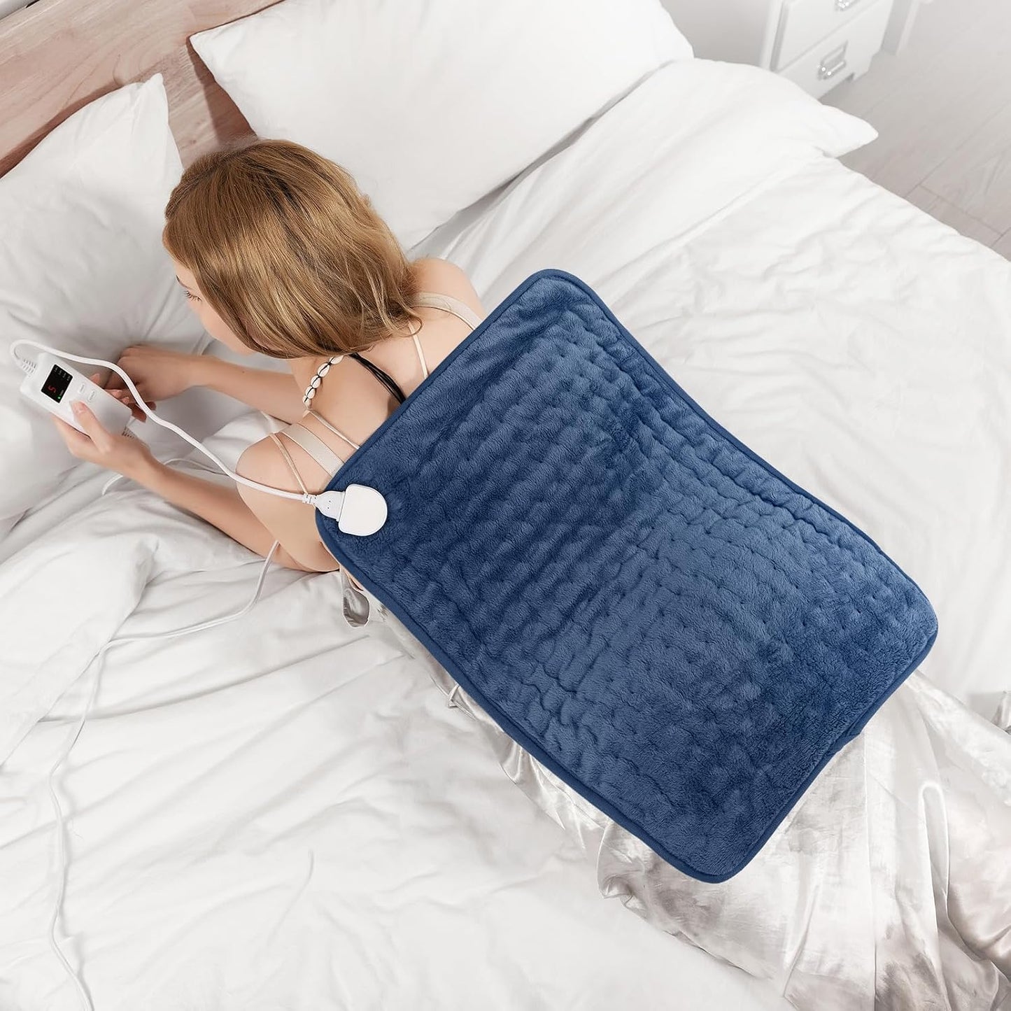 Heating Pad for Back, Neck, and Shoulder Pain Relief, Electric Heat Pad with 6 Heat Levels, Moist Heat Option, Auto Shut-Off, Birthday Christmas Gifts for Women Men Mom Dad Grandma, Gifts for her