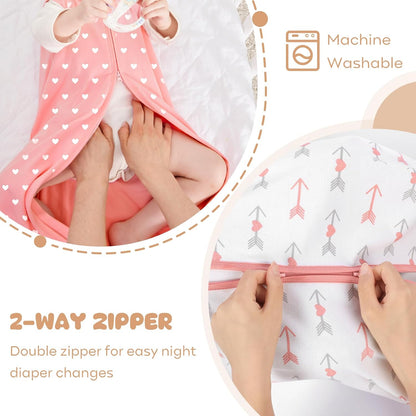 Yoofoss Baby Sleep Sack Baby Wearable Blanket 100% Cotton 2-Way Zipper Toddler Sleeping Sack